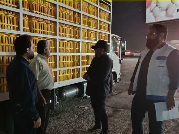 توقیف دو کامیون حامل ۲۱۰۰ قطعه مرغ زنده غیرمجاز در آمل